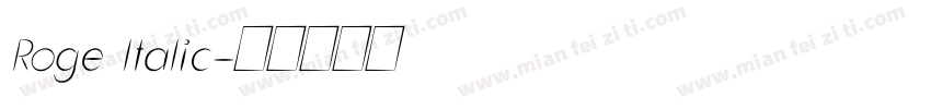 Roge ltalic字体转换